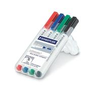 Staedtler 341 WP4 Compact Dry Wipe Marker Assorted Wallet with Pens - Wallet of 4