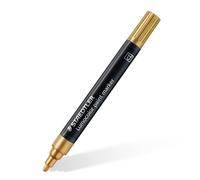 STAEDTLER 349-11 Lumocolor Acrylic Paint Markers, 2.4mm Line Width - Gold (Box of 10)