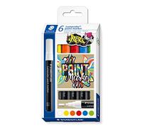 Staedtler Paint Markers 349 C6 Lumocolor - Assorted Colours - Pack of 6