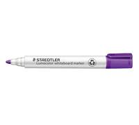 STAEDTLER 351-6 Lumocolor Whiteboard Marker Bullet Tip -Purple (Box of 10) | Round tip 2.0 mm, dry safe technology, quick drying, wipe-clean, item no. 351-6