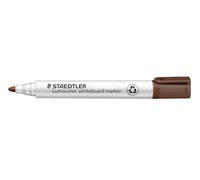 STAEDTLER 351-7 Lumocolor Whiteboard Marker Bullet Tip, 2.0mm Line Width - Brown (Box of 10)