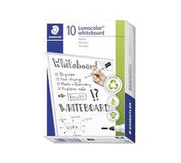 STAEDTLER 351-9 Lumocolor Whiteboard Marker Bullet Tip -Black (Box of 10)