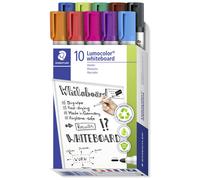 Staedtler 351 B10 Lumocolor Whiteboard Marker Assorted Colours 10 Pack
