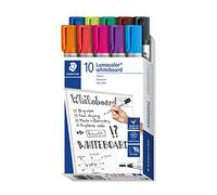 STAEDTLER 351 B10 Lumocolor Whiteboard Marker Bullet Tip, 2.0mm Line Width - Assorted Colours (Box of 10)