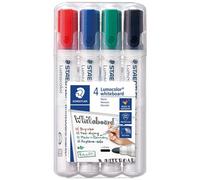 STAEDTLER 351 WP4 Lumocolour Whiteboard Marker with Bullet Tip, Multicolour, Pack of 4