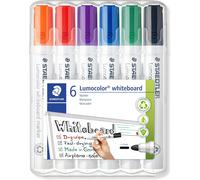 STAEDTLER 351 WP6 Lumocolor Whiteboard 1 count (Pack of 6), Assorted Colours