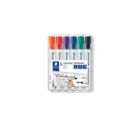 STAEDTLER 351 WP6 Lumocolor Whiteboard Marker Bullet Tip - Assorted Colours (Pack of 6)