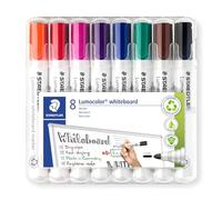 STAEDTLER 351 WP8 Lumocolor Whiteboard Marker Bullet Tip - Assorted Colours (Pack of 8)