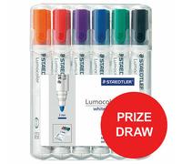 STAEDTLER 351WP6 Lumocolour Whiteboard Marker with Pack of 6, Multicolour