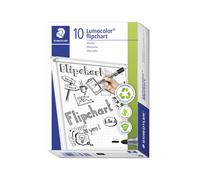 STAEDTLER 356-9 Lumocolor Flipchart Markers - Black (Box of 10)