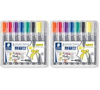STAEDTLER 356 SWP8 Lumocolor Flipchart Markers - Assorted Colours (Pack of 16)