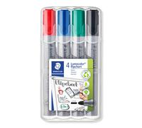STAEDTLER 356 WP4 Lumocolor Flipchart Markers - Assorted Colours (Pack of 4)