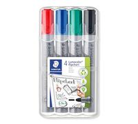 STAEDTLER 356 WP4 Lumocolor Flipchart Markers - Assorted Colours (Pack of 4)
