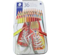 Staedtler 36 Coloured Pencils Set - Hexagonal Drawing Pencils In Metal Tin