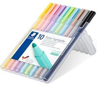 STAEDTLER 362 CSB10 Triplus Textsurfer Highlighter, 1-4mm Line Width - Assorted Pastel Colours (Pack of 10)