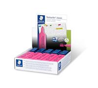STAEDTLER 364-23 Textsurfer Classic Highlighter - Pink (Box of 10) | Chisel Tip 1-5 mm, Inkjet Safe - Refillable, Smudge-free - Item No. 364-23
