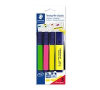 STAEDTLER 364 A BK4D Textsurfer Classic Highlighter Bonus Pack - Assorted Colours (Pack of 3+1)