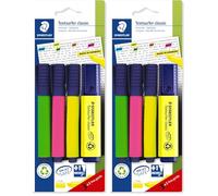 STAEDTLER 364 A BK4D Textsurfer Classic Highlighter Bonus Pack - Assorted Colours (Pack of 6+1)