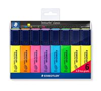 STAEDTLER 364 A WP8 Textsurfer Classic Highlighter Bonus Pack - Assorted Colours (Pack of 6 + 2 FREE)