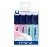 STAEDTLER 364 CWP4PA Textsurfer Classic Highlighter - Assorted Pastel Colours (Pack of 4)