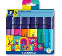 STAEDTLER 364 CWP6PA Textsurfer Classic Highlighter - Assorted Pastel Colours (