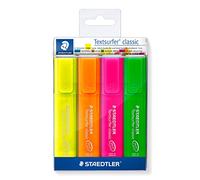 STAEDTLER 364 P WP4 Textsurfer Classic Rainbow Colours Highlighter Promotion Case Pack of 3 + 1 Free