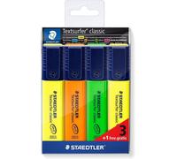 Staedtler Textsurfer Classic Highlighters 364-S WP4P – Assorted, Pack of 4