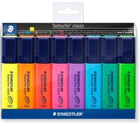 STAEDTLER 364 WP8 Textsurfer Classic Highlighter Pen - Assorted Colours (Wallet