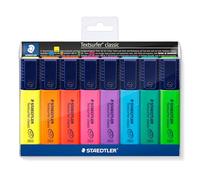 STAEDTLER 364 WP8 Textsurfer Classic Highlighter Pen - Assorted Colours (Wallet of 8)