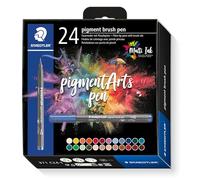STAEDTLER 371 C24-1 Pigment Arts Brush Pen - Assorted Colours (Pack of 24)