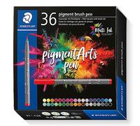 STAEDTLER Pigment Arts Brush Pen - Set of 36 Assorted Colours - 371 C36