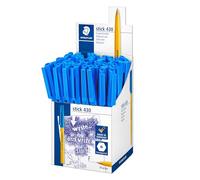 STAEDTLER 430 F-3CP5 Stick Ballpoint Pen, Fine Line Width - Blue (Pack of 50)