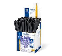 STAEDTLER 430 F-9CP5 Stick Ballpoint Pen, Fine Line Width - Black (Pack of 50)