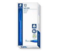 STAEDTLER 4320 M-3 Stick Rainbow Ballpoint Pen - Blue (Box of 10)
