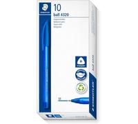 Staedtler 4320 M-3 Stick Rainbow Ballpoint Pen - Blue (Box Of 10)