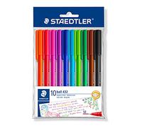STAEDTLER 43235MPB10 Medium Rainbow Ballpoint Pens - Assorted Colours (Pack of 10)