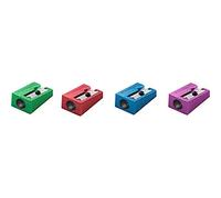 STAEDTLER 510 10 PR2 Stainless Steel Pencil Sharpener, Box of 20 Coloured Metal Sharpeners