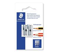 STAEDTLER 510 20 BKD Metal Double Hole Sharpener for Pencils 8.2 - 10.2 mm (Blister of 1)