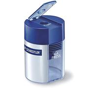 STAEDTLER 511 001 Single-Hole Round Tub Sharpener - Blue, for Graphite Pencils up to 8.2mm Diameters (1 x Sharpener)