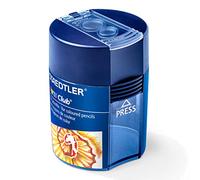 STAEDTLER 512 00 Noris Club Double-Hole Tub Sharpener for Graphite & Colour Pencils up to 10.2mm Diameter (1 x Sharpener)