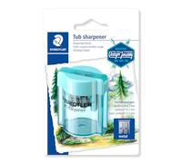 Staedtler 513 Journey Design Pencil Sharpener Metal 2 Uses with Transparent Tank