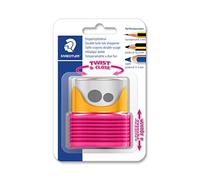 STAEDTLER 513007BK-1 Double Hole Sharpener for Double Hole Bathtub, Yellow and Berry