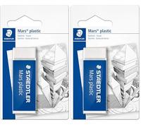 STAEDTLER 526 50 BKD Mars Eraser, Premium-Quality, Latex & Phthalate-Free (Pack of 2), White