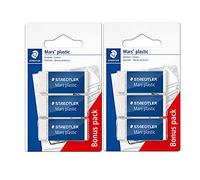 STAEDTLER 526 53 ABK3D Eraser Mars Plastic Mini Phthalate and Latex Free (Eraser 2 Packs)