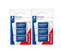 STAEDTLER 526 53 ABK3D Eraser Mars Plastic Mini Phthalate and Latex Free (Eraser 2 Packs)