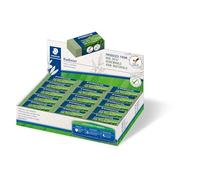 STAEDTLER 526 83 Erasers - Green (Pack of 30) Natural | Min. 56% vegetable raw materials, 43 x 19 x 13 mm, latex-free, for children, item no. 526 83-5