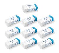STAEDTLER 526 BT30 erasers rasoplast Combi Phthalate and Latex Free, Pack of 10, White/Blue, 526 BT30X