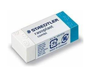 STAEDTLER 526BT30 Duoplast white and blue eraser, EACH