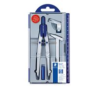 STAEDTLER 550 02 Noris School Compass with Centre Wheel, Extension Bar, Universal Adapter and Lead Box (350 mm Diameter)