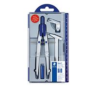 STAEDTLER 550 02 Noris School Compass with Centre Wheel, Extension Bar, Universal Adapter and Lead Box (350 mm Diameter)